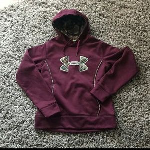 Women's Maroon Camo Teal Under Armour Sweatshirt